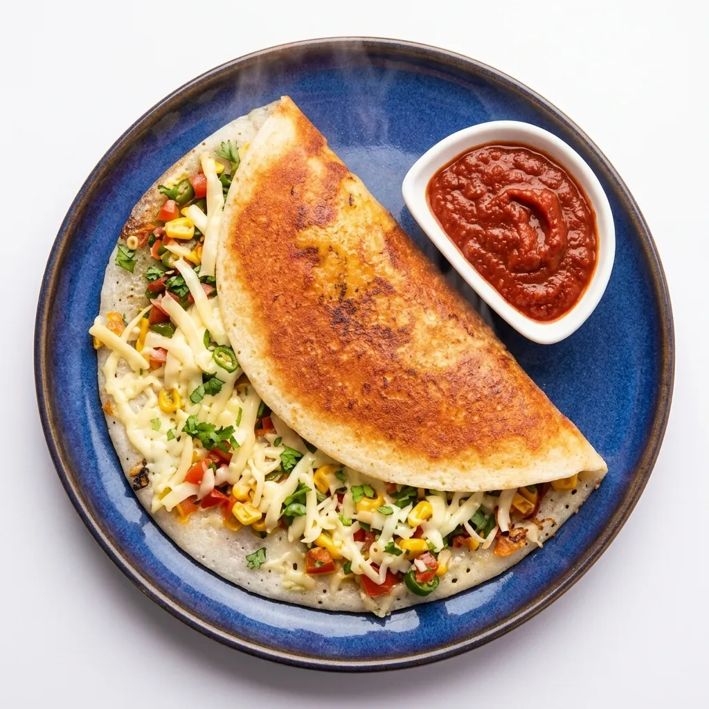 Mysore cheese dosa at Nitara South Indian restaurant in Edmonton, AB