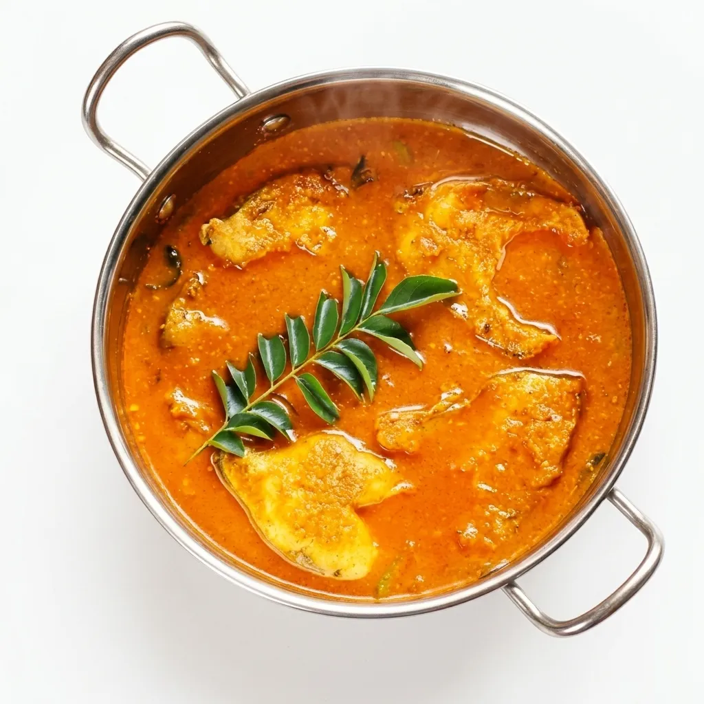 Travancore fish curry in a coconut gravy at Nitara South Indian restaurant in Edmonton, AB